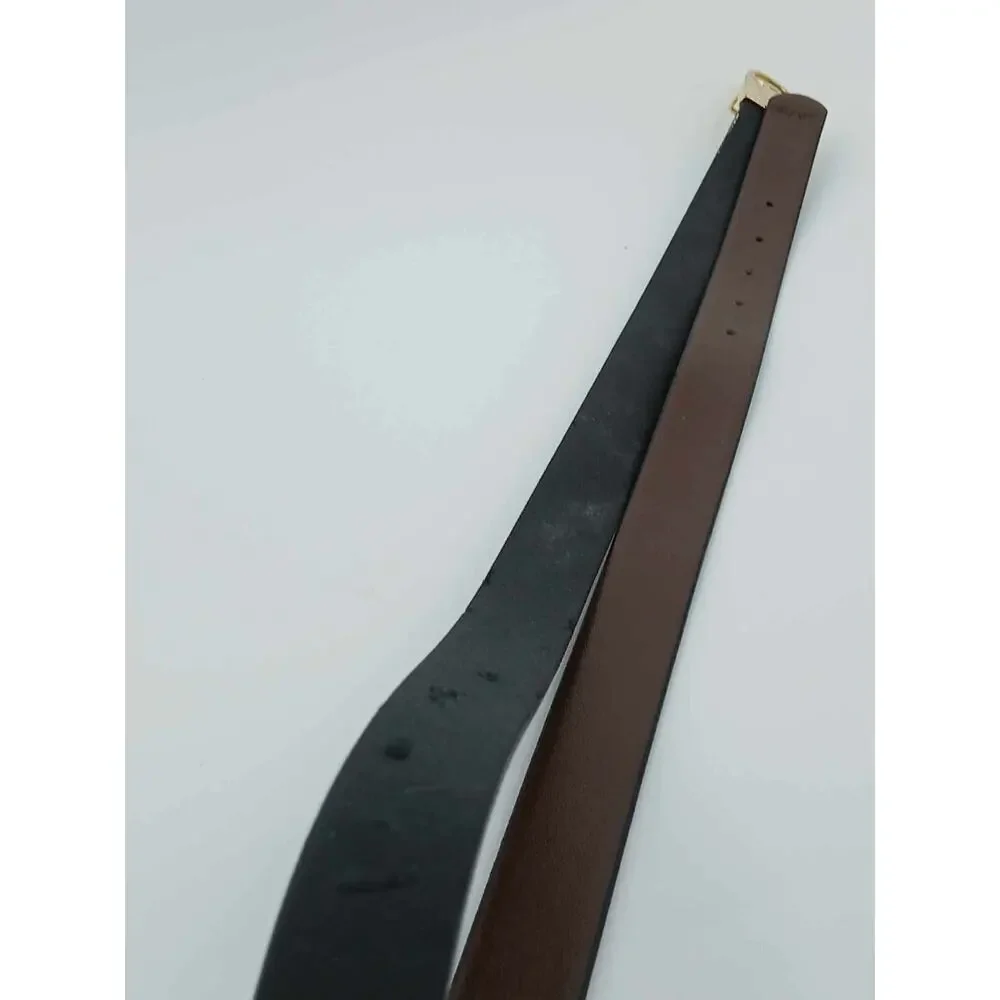Pierre Cardin vintage leather belt with gold-tone C buckle (40)